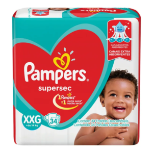 Fralda Pampers Supersec Xxg Com 34 Unidades