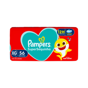 Fralda Pampers Supersequinha Baby Shark Xg 56 Unidades