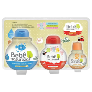 Kit Bebê Natureza Shampoo 230ml + Condicionador 100ml + Colônia 30ml