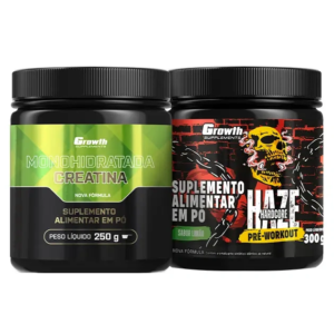 Kit Creatina Monohidratada 250g e Pré-Treino Haze 300g