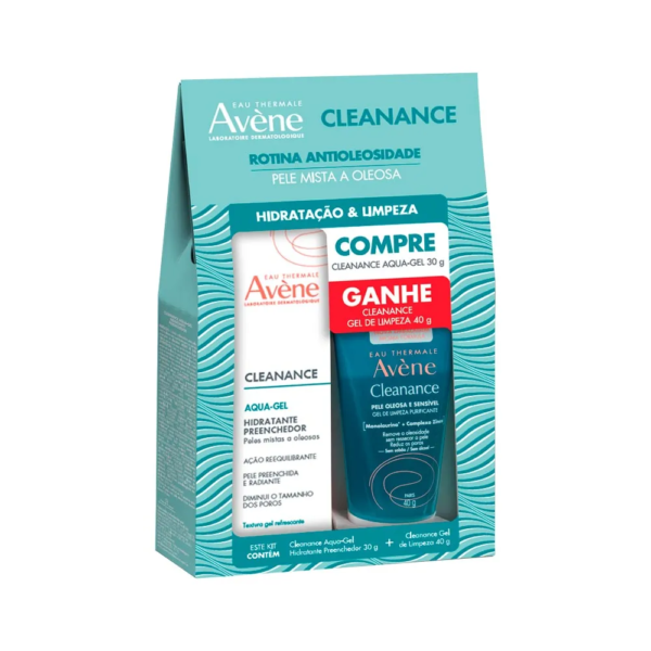 Kit Hidratante Avène Aqua-gel + Gel De Limpeza Cleanance 40g
