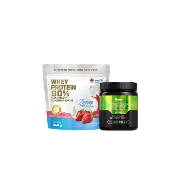 Kit Whey Protein Concentrado Zero 450g + Creatina Monohidratada 250g