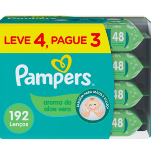 Lenco Umedecido Pampers Aloe Vera Leve 4 Pague 3 Pacotes