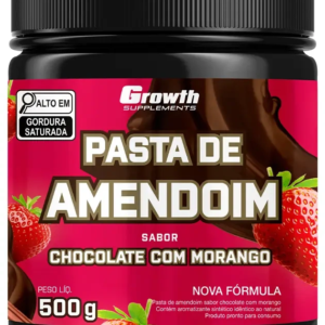 Pasta De Amendoim Sabor Chocolate Com Morango 500g