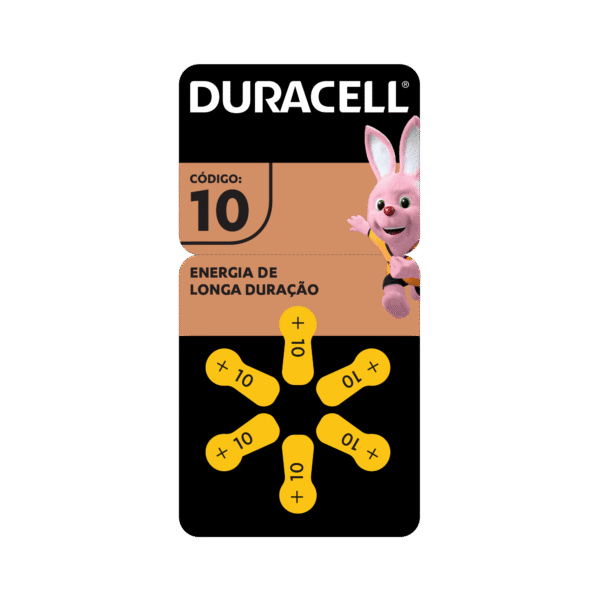 Pilha Auditiva Codigo 10 Duracell Com 6 Unidades