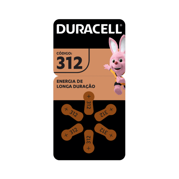 Pilha Auditiva Codigo 312 Duracell Com 6 Unidades