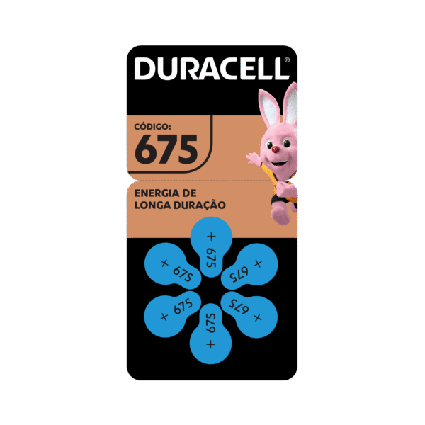 Pilha Auditiva Codigo 675 Duracell Com 6 Unidades