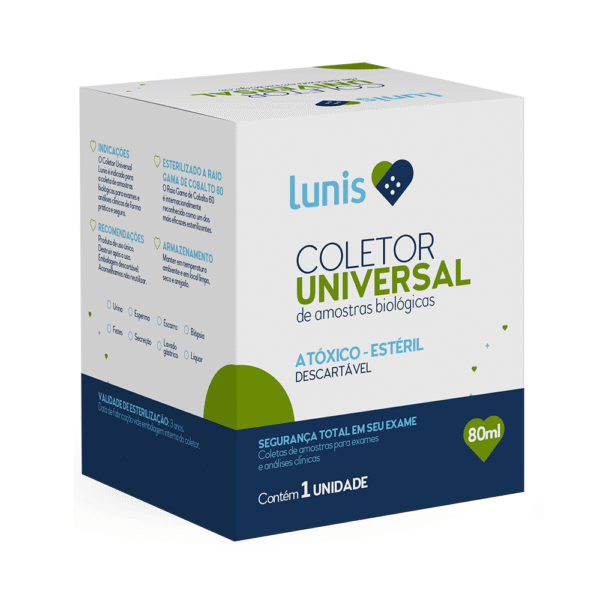 Pote Coletor Universal Esteril Lunis 80ml 1 Unidade