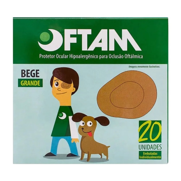 Protetor Ocular Oftam Grande Com 20 Unidades
