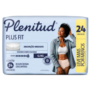 Roupa Íntima Plenitud Plus Para Incontinência G/xg 24 Unidades