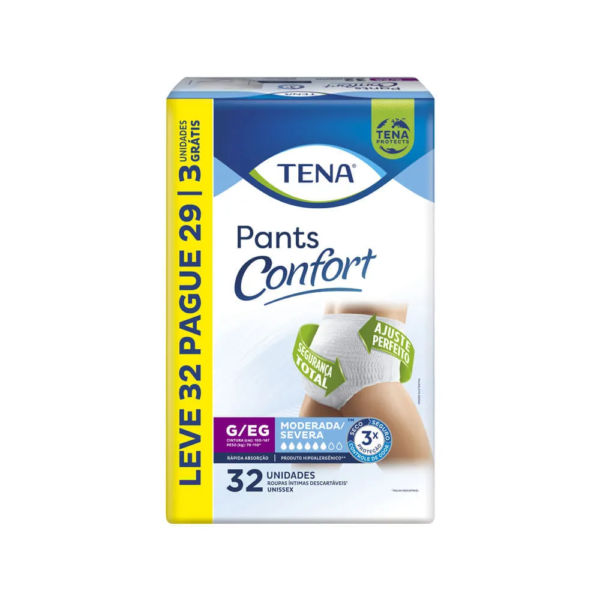 Roupa Intima Tena Pants Confort Tamanho G/eg 32