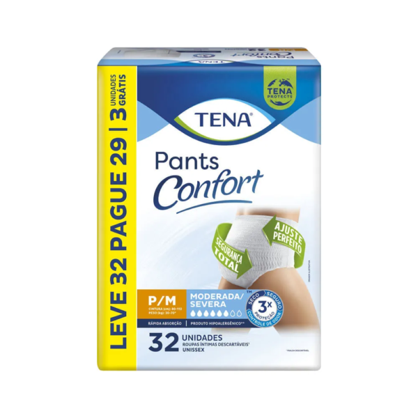 Roupa Intima Tena Pants Confort Tamanho P/m 32