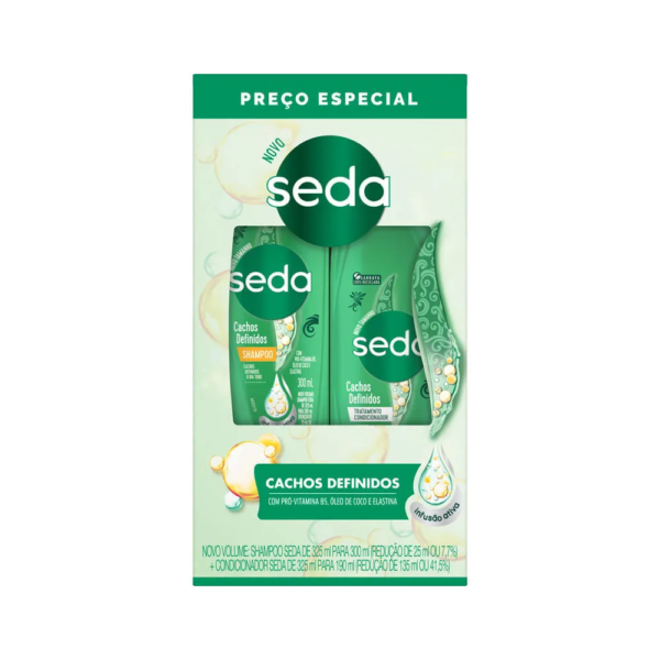 Shampoo 300ml+ Condicionador 190ml Seda Cachos Definidos