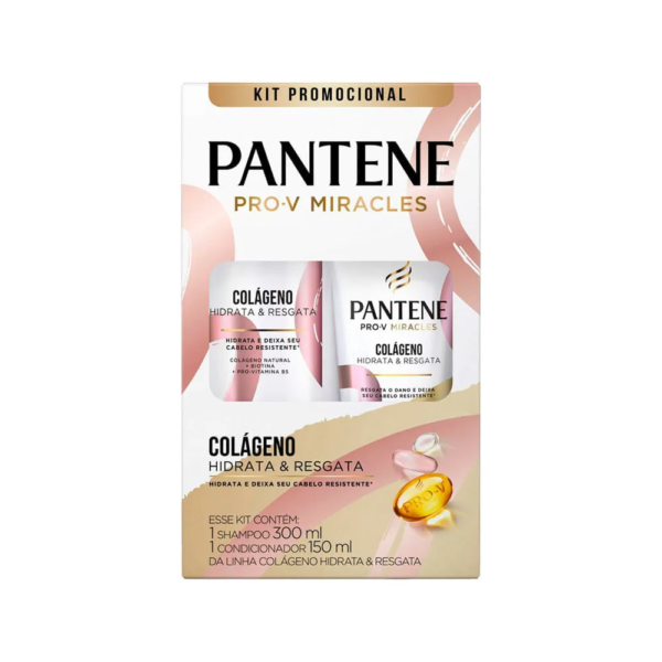 Shampoo E Condicionador Pantene Pro-v Miracles 300ml+150ml Colageno