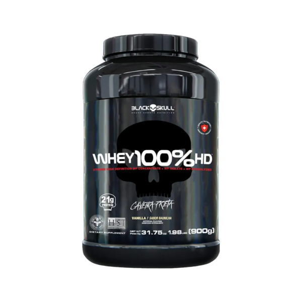Suplemento Black Skull Whey 100% Hd 900gr Baunilha
