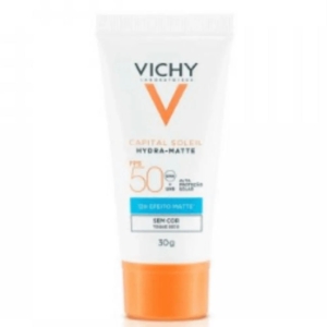 Vichy Capital Soleil Hydra-matte Protetor Solar Facial Fps 50 sem Cor 30g