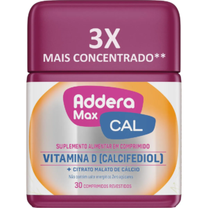 Vitamina D + Cálcio Adder Max Cal 30 comprimidos