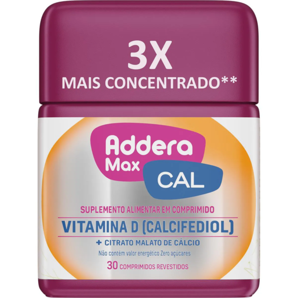 Vitamina D + Cálcio Adder Max Cal 30 comprimidos