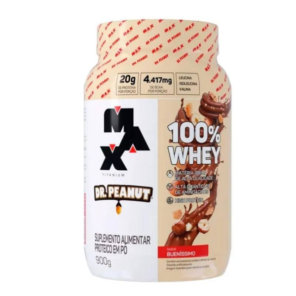 Whey Protein Max Titanium Dr. Peanut 100% Whey Bueníssimo 900g