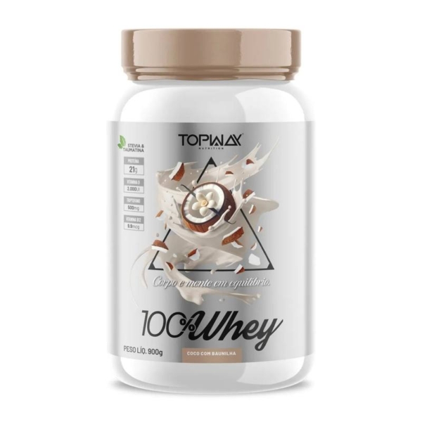 Whey Protein Topway 100% Concentrado Coco Com Baunilha 900g